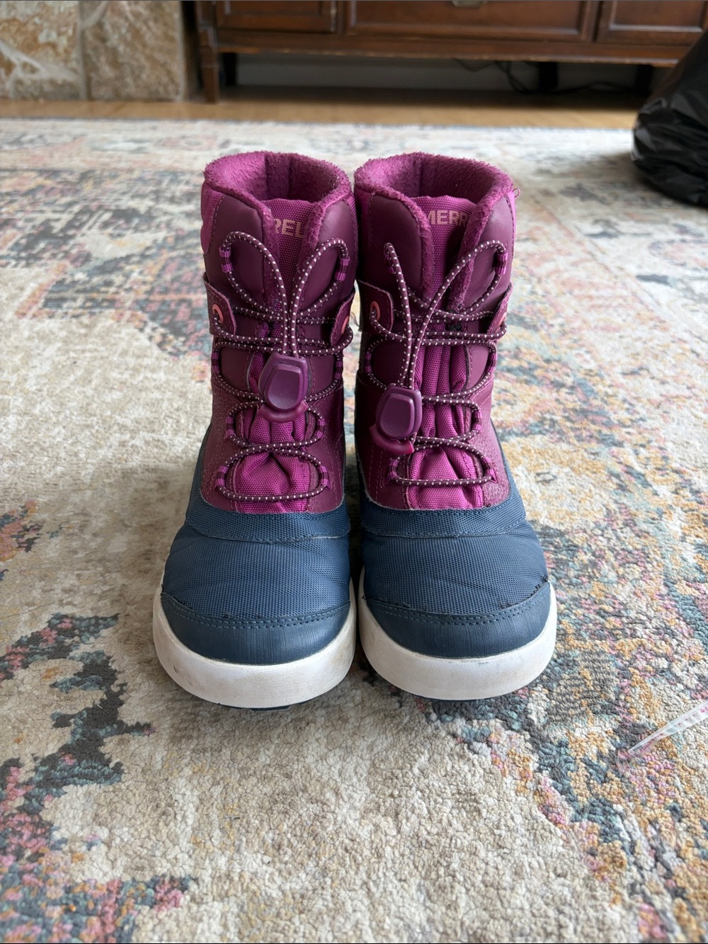 Merrell Kids Purple and Navy Waterproof Winter Boots